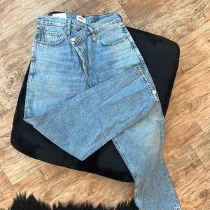 AGOLDE Criss-Cross straight leg jeans